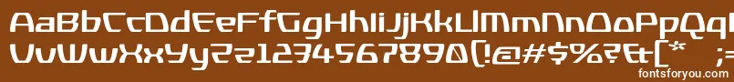 Шрифт KompressorBold – белые шрифты на коричневом фоне