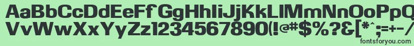Kasseultraflf Font – Black Fonts on Green Background