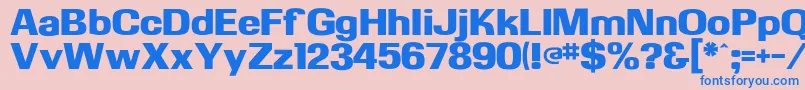 Kasseultraflf-Schriftart – Blaue Schriften auf rosa Hintergrund