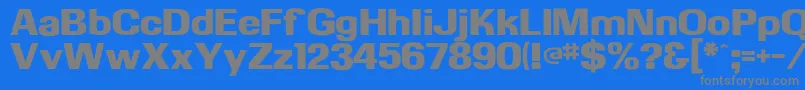 Kasseultraflf Font – Gray Fonts on Blue Background