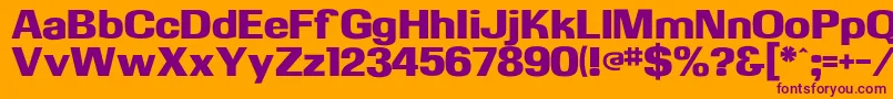 Kasseultraflf Font – Purple Fonts on Orange Background