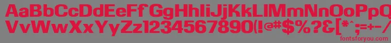 Kasseultraflf Font – Red Fonts on Gray Background