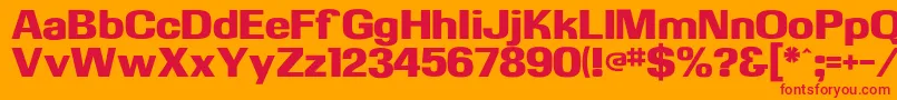 Kasseultraflf Font – Red Fonts on Orange Background