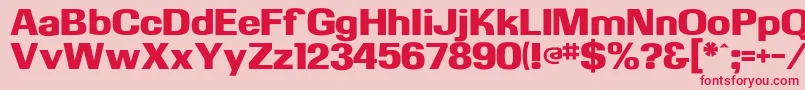 More about Kasseultraflf Font Kasseultraflf Font – Red Fonts on Pink Background