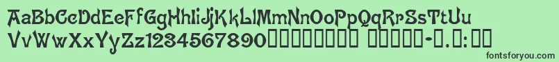 BrugesTM Font – Black Fonts on Green Background