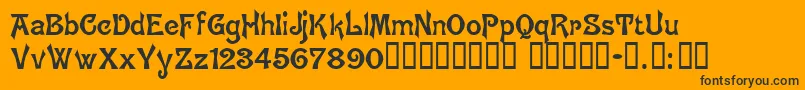 フォントBrugesTM – 黒い文字のオレンジの背景
