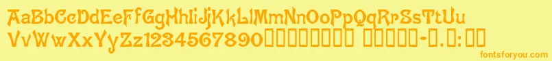 Шрифт BrugesTM – оранжевые шрифты на жёлтом фоне