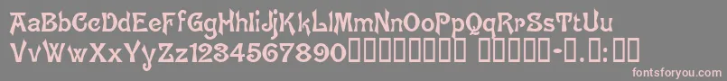 フォントBrugesTM – 灰色の背景にピンクのフォント