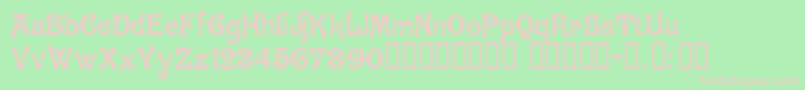 Шрифт BrugesTM – розовые шрифты на зелёном фоне