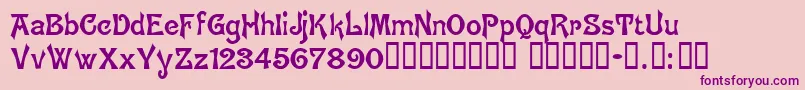 BrugesTM Font – Purple Fonts on Pink Background