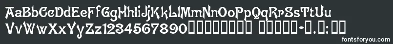 フォントBrugesTM – 黒い背景に白い文字