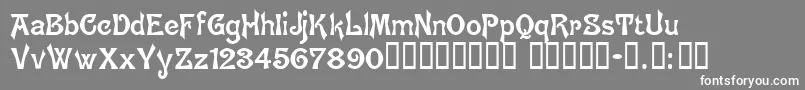 BrugesTM-fontti – valkoiset fontit harmaalla taustalla