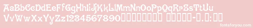 BrugesTM Font – White Fonts on Pink Background