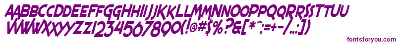 SfEspressoShackCondensedItalic Font – Purple Fonts on White Background