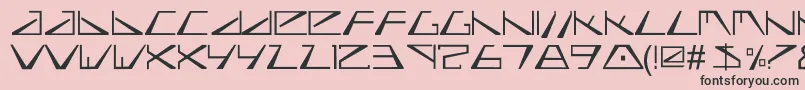 フォントBiasel – ピンクの背景に黒い文字