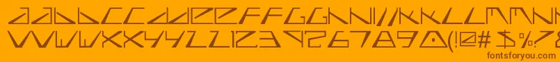 Police Biasel – polices brunes sur fond orange