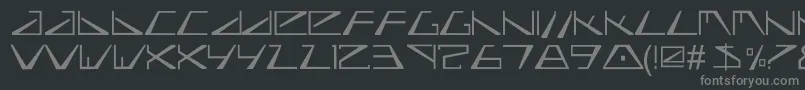 フォントBiasel – 黒い背景に灰色の文字