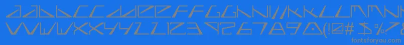 フォントBiasel – 青い背景に灰色の文字