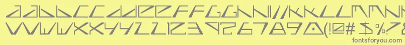 フォントBiasel – 黄色の背景に灰色の文字