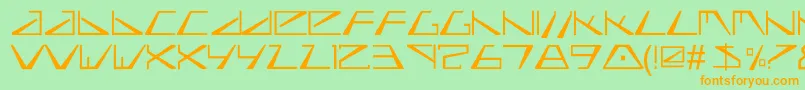 Biasel Font – Orange Fonts on Green Background