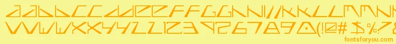 Biasel Font – Orange Fonts on Yellow Background