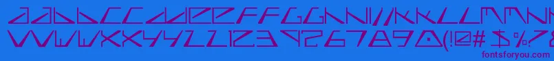 Biasel Font – Purple Fonts on Blue Background