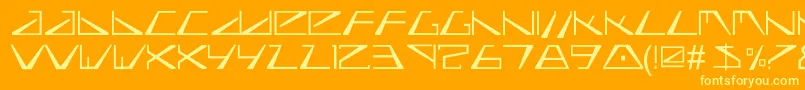 Fonte Biasel – fontes amarelas em um fundo laranja