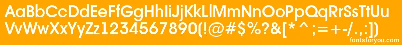 フォントAvant15 – オレンジの背景に白い文字