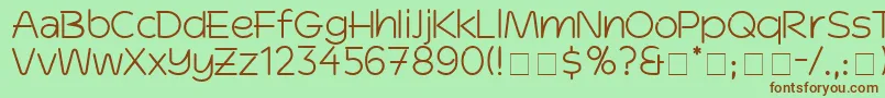 DinkoSsi-fontti – ruskeat fontit vihreällä taustalla