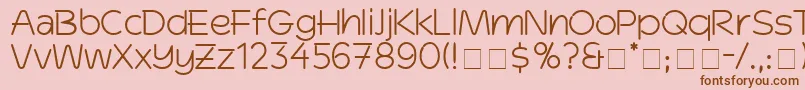 DinkoSsi Font – Brown Fonts on Pink Background