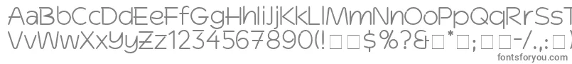 DinkoSsi-fontti – harmaat kirjasimet valkoisella taustalla