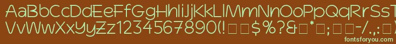 DinkoSsi Font – Green Fonts on Brown Background