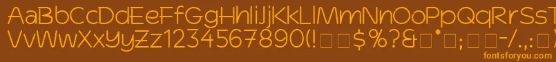 DinkoSsi Font – Orange Fonts on Brown Background