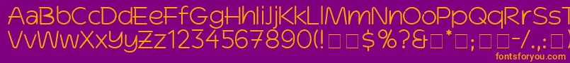 DinkoSsi Font – Orange Fonts on Purple Background