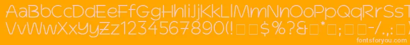 DinkoSsi Font – Pink Fonts on Orange Background