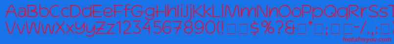 DinkoSsi Font – Red Fonts on Blue Background