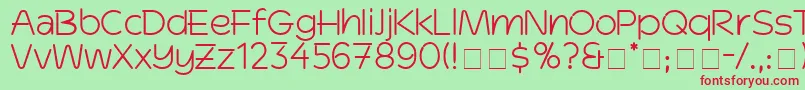 DinkoSsi-fontti – punaiset fontit vihreällä taustalla