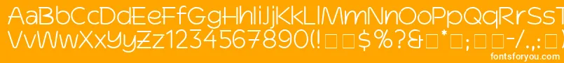 DinkoSsi Font – White Fonts on Orange Background