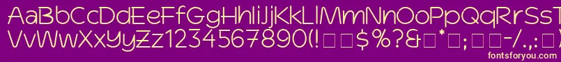 DinkoSsi Font – Yellow Fonts on Purple Background