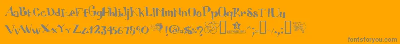 Cubic ffy Font – Gray Fonts on Orange Background