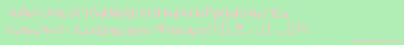 Cubic ffy Font – Pink Fonts on Green Background