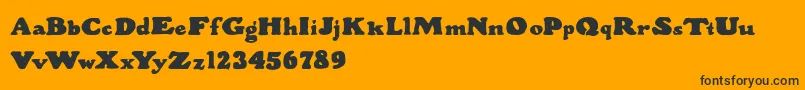 WoodStevensBold Font – Black Fonts on Orange Background