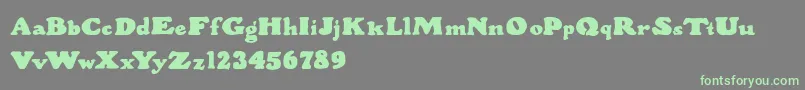 WoodStevensBold Font – Green Fonts on Gray Background