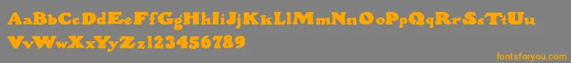WoodStevensBold Font – Orange Fonts on Gray Background