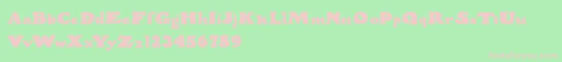 WoodStevensBold Font – Pink Fonts on Green Background