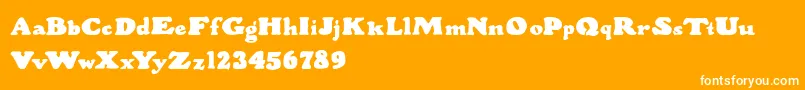 WoodStevensBold Font – White Fonts on Orange Background
