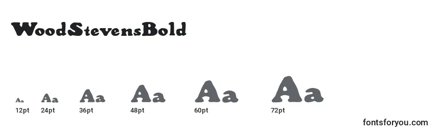 WoodStevensBold Font Sizes