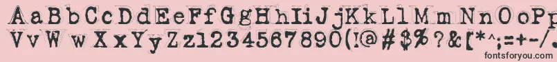 フォントFluoxetine – ピンクの背景に黒い文字