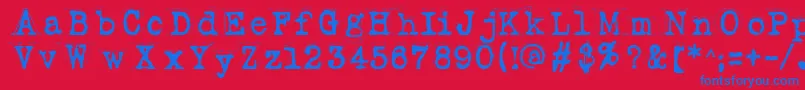 Fluoxetine Font – Blue Fonts on Red Background