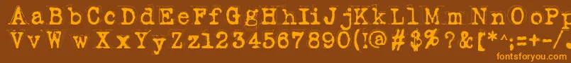 Fluoxetine Font – Orange Fonts on Brown Background